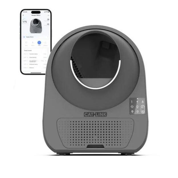 CAT LITTER BOX LUXURY PRO-X/DARK GREY CL-08-GREY CATLINK