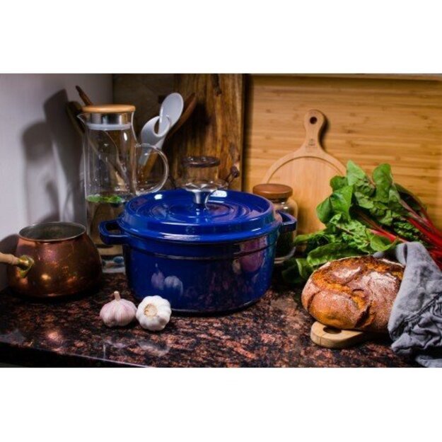 Grandfeu ketaus puodas, 4.7L, mėlynas 1