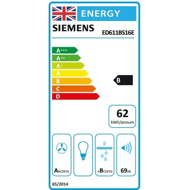 Įmontuojama indukcinė kaitlentė su integruotu gartraukiu Siemens ED611BS16E 1