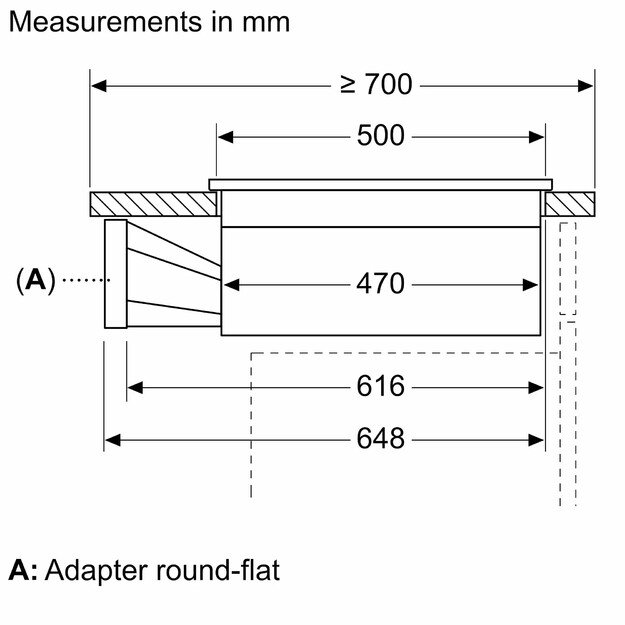 Įmontuojama indukcinė kaitlentė su integruotu gartraukiu Siemens ED611BS16E 3