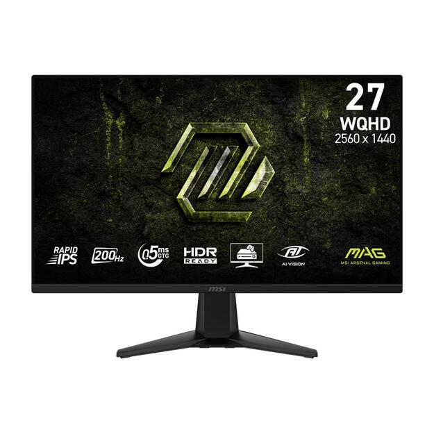 LCD Monitor|MSI|27  |2560 x 1440 pixels|Wide Quad HD|Native aspect ratio 16:9|LCD|Flat|MAG275QFE20