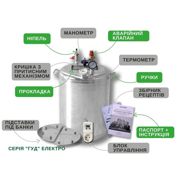 Autoklavas UTEHO universalus 60L (dujos, elektra) 5