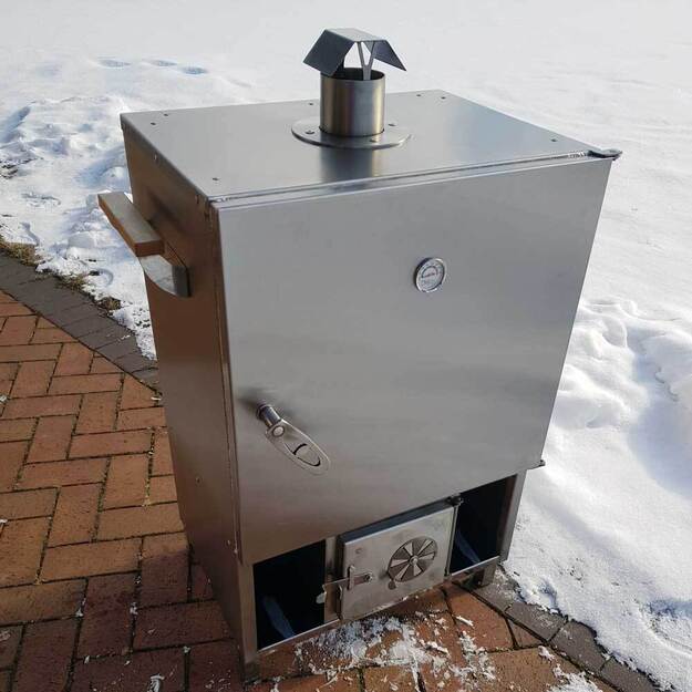 Rūkykla ABAS 100L INOX (i&scaron; nerūdijančio plieno) + DOVANOS 2