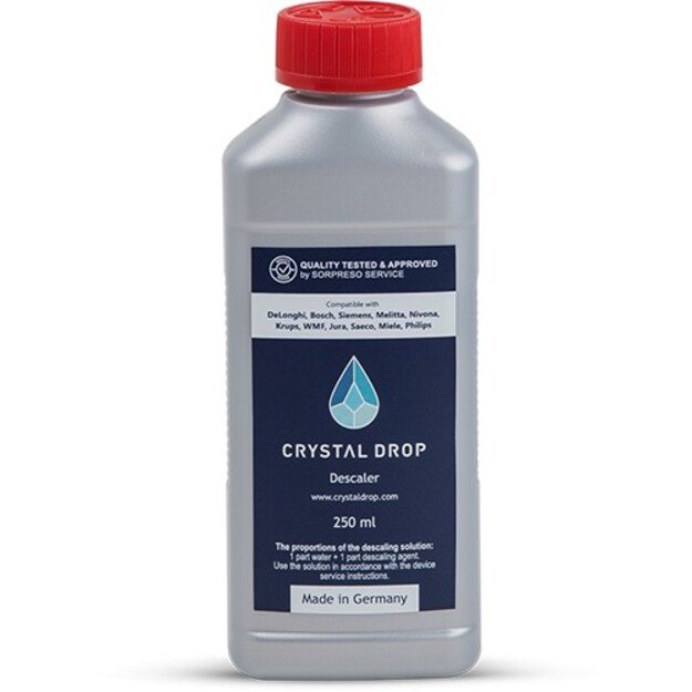 Nukalkinimo skystis CRYSTAL DROP 250 ml ( Nivona, Miele, Delonghi, Siemens, Jura kavos aparatams) 99