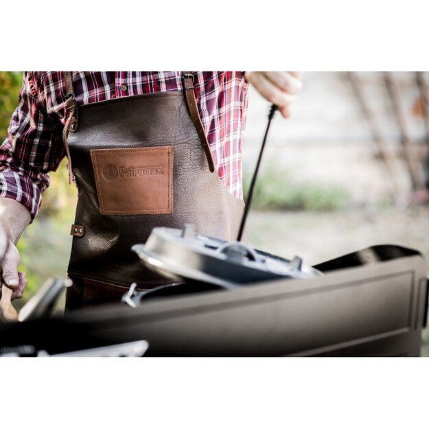 Odinė prijuostė Petromax Buff su kryžminiais nugaros diržais 2