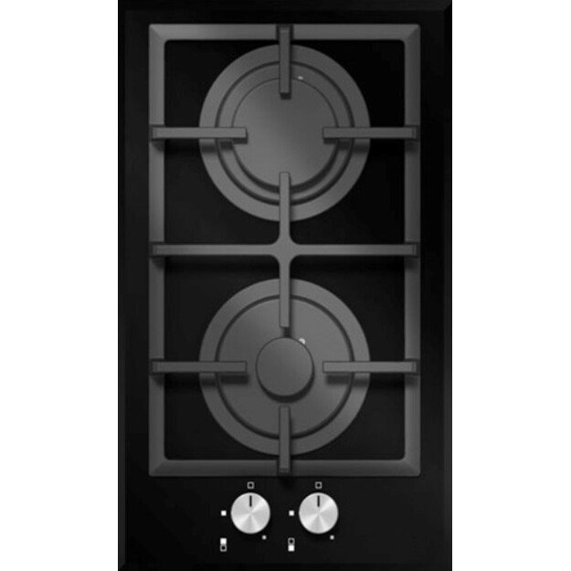 Įmontuojama domino dujinė kaitlentė Schlosser Starkke THG 315CF, juoda