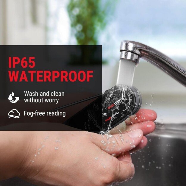 Momentinis mėsos termometras ypač greitas 1 sekundės nuskaitymo atsparus vandeniui ThermoPro TP622W 3