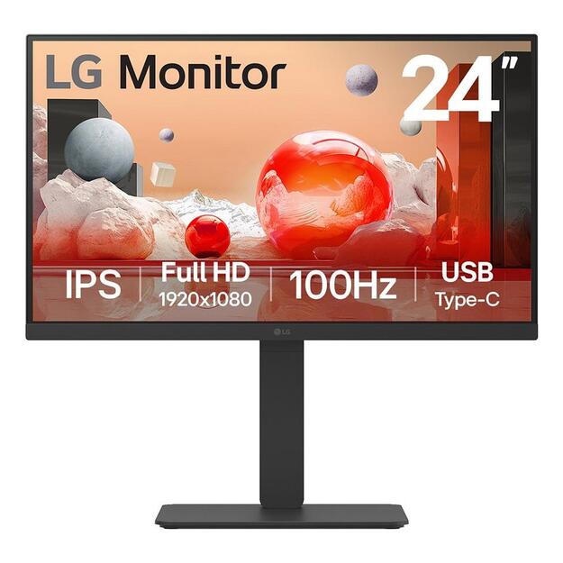 LCD Monitor|LG|23.8 |Business|Panel IPS|1920x1080|16:9|100Hz|5 ms|Speakers|Swivel|Pivot|Height adjustable|Tilt|24BA750-B