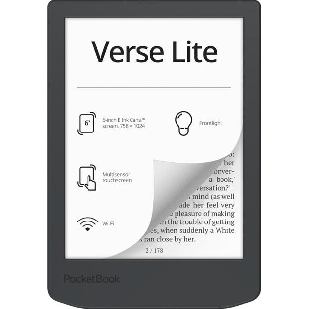 E-Reader|POCKETBOOK|Verse Lite 619 6 |6 |1024x758|1xUSB-C|Wireless LAN|Grey|PB619-T-WW