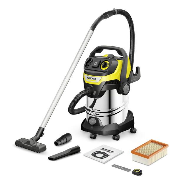 Vacuum Cleaner|KARCHER|Suction power 315 AW|Dust capacity 30 L|Drum vacuum|Cleaning type Dry&wet|Dust container Bagless|Colour Black/Yellow/Silver|1.628-385.0