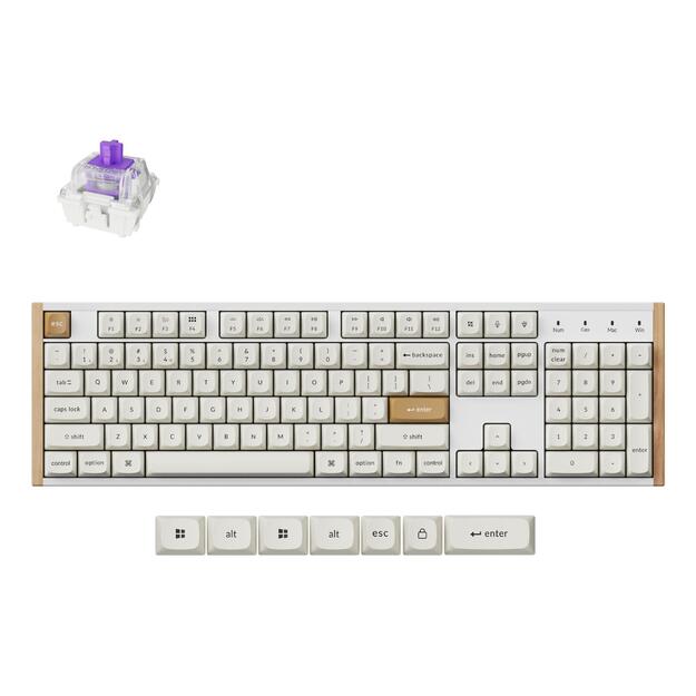 KEYBOARD WRL K10 HE SPECIAL ED/WHITE K10H-Q1 KEYCHRON