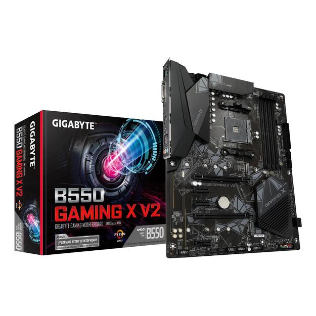 Mainboard|GIGABYTE|AMD B550|SAM4|ATX|Memory DDR4|Memory slots 4|3xPCI-Express 3.0 1x|1xPCI-Express 3.0 2x|1xPCI-Express 4.0 16x|2xM.2|1xDVI-D|1xHDMI|2xAudio-In|1xAudio-Out|2xUSB 2.0|4xUSB 3.2|1xPS/2|1xRJ45|B550GAMINGXV21.3