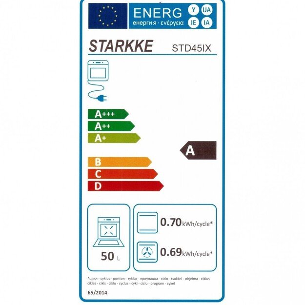 Įmontuojama orkaitė Starkke STD 45 IX,45 cm pločio 2