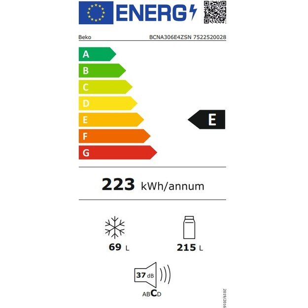 Įmontuojamas &scaron;aldytuvas Beko BCNA306E4ZSN 1