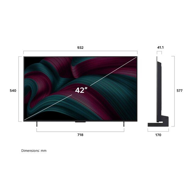 OLED televizorius LG evo AI C5 4K Smart, 42C51LA, OLED42C51LA 2