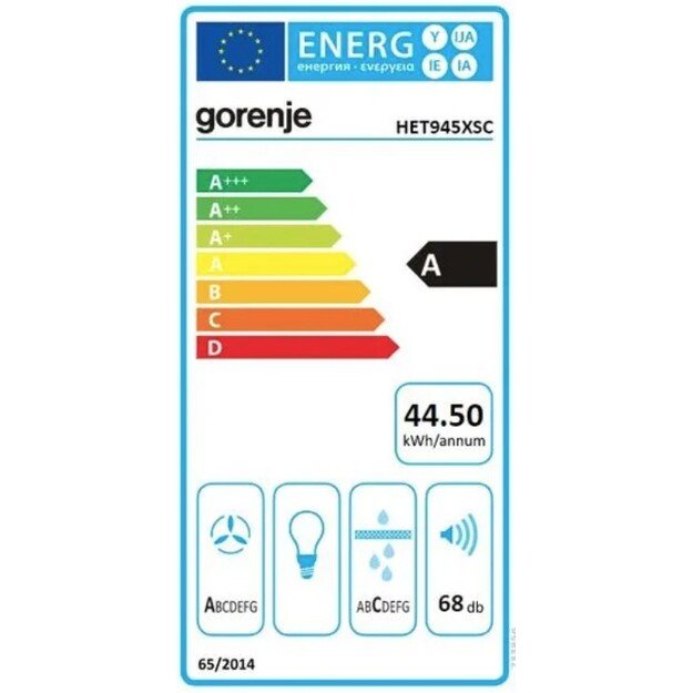 Įmontuojama kaitlentė su integruotu gartraukiu Gorenje HET945XSC 1