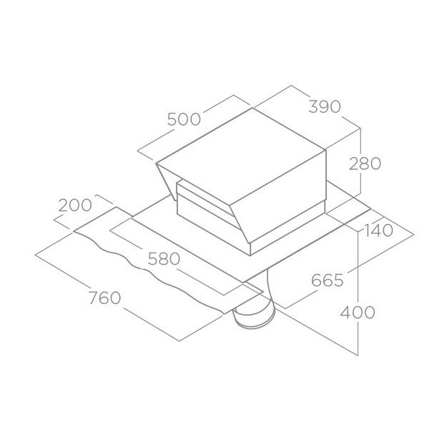 Gartraukio priedas ELICA GME external motor for INCLINED ROOF