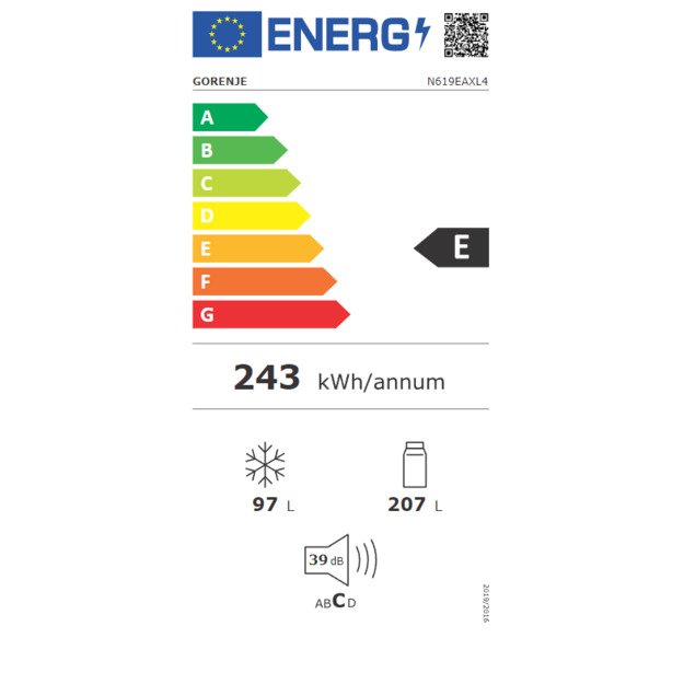 Šaldytuvas GORENJE N619EAXL4