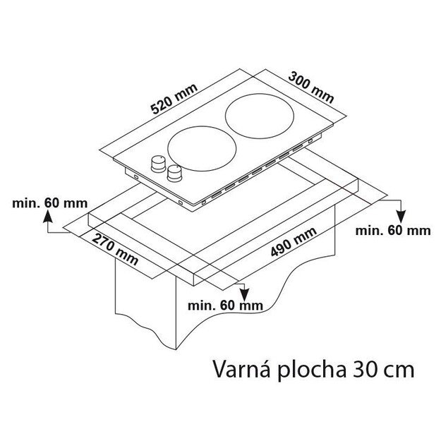 Dujinė kaitlentė domino Guzzanti GZ 8202