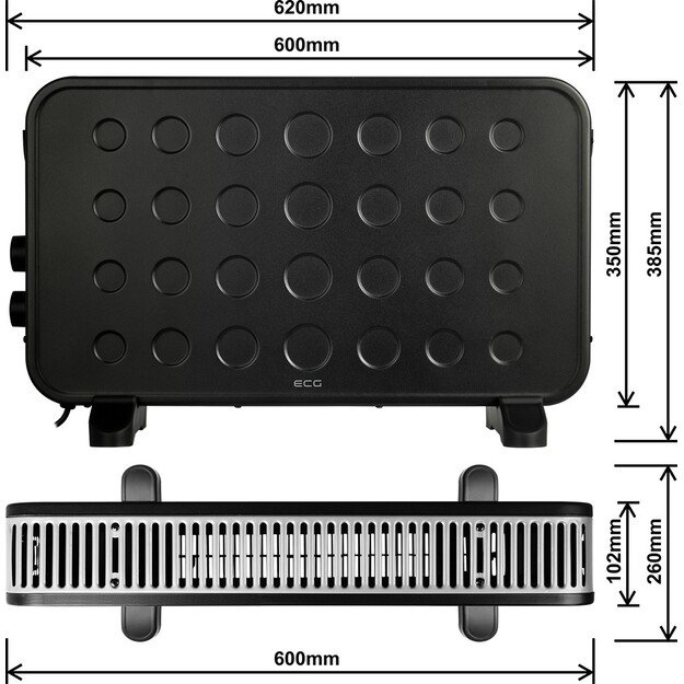 Konvekcinis šildytuvas ECG TK 2070 Black