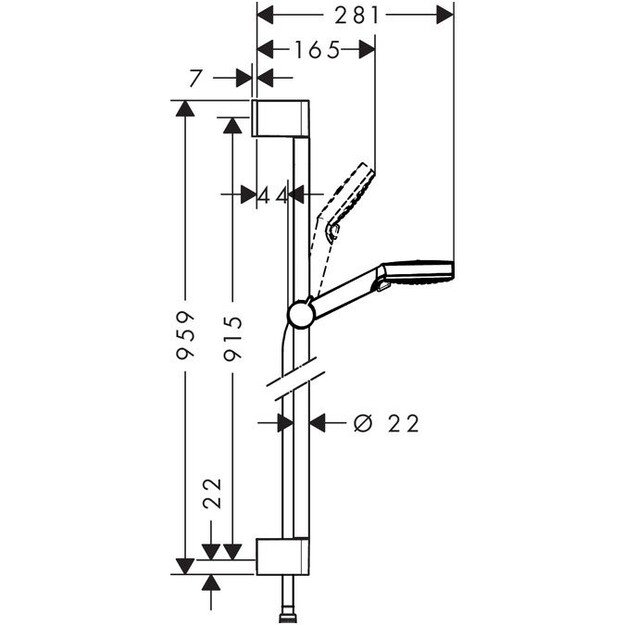 Dušo komplektas Hansgrohe Crometta 26536400