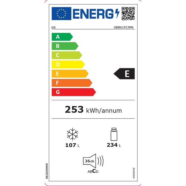 Šaldytuvas LG GBB61PZJMN