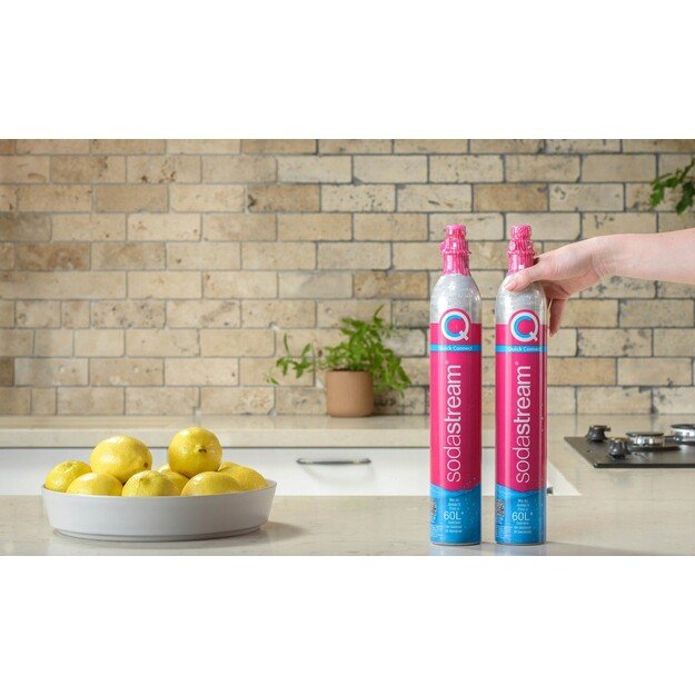 CO2 angliarūgštės cilindras SodaStream Quick Connect 60L, rožinis