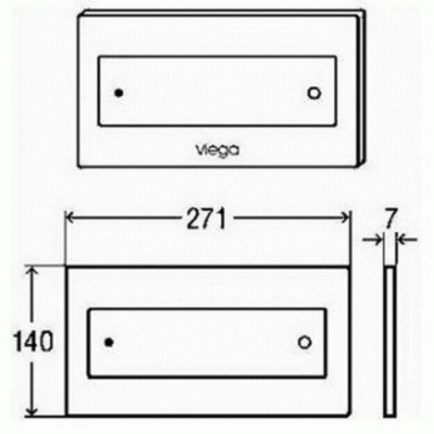 WC vandens nuleidimo mygtukas Viega Visign for Style 12, 687861