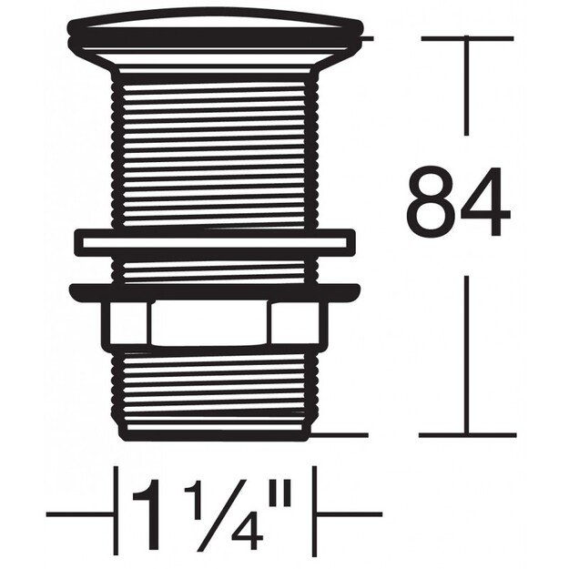 Praustuvo sifono vožtuvas Ideal Standard S8808AA, chromo, praustuvams be persipylimo