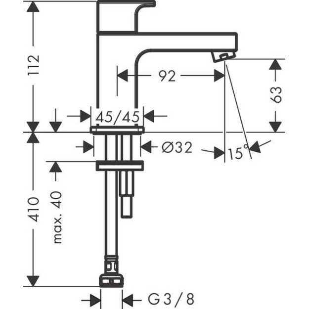 Praustuvo maišytuvas Hansgrohe Vernis Shape 71592670