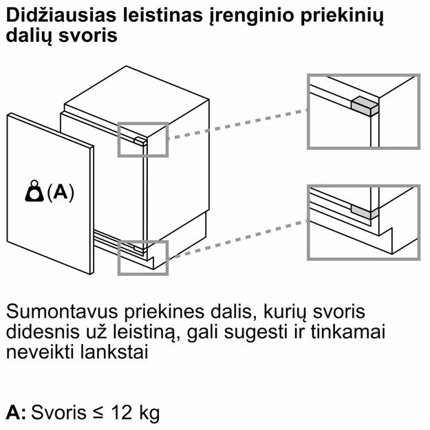 Įmontuojamas šaldytuvas Bosch KUR21ADE0