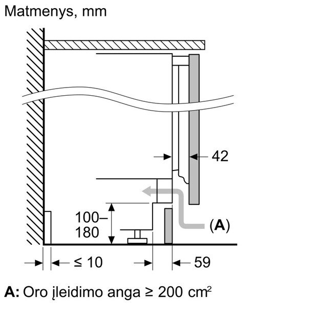 Įmontuojamas šaldytuvas Bosch KUR21ADE0