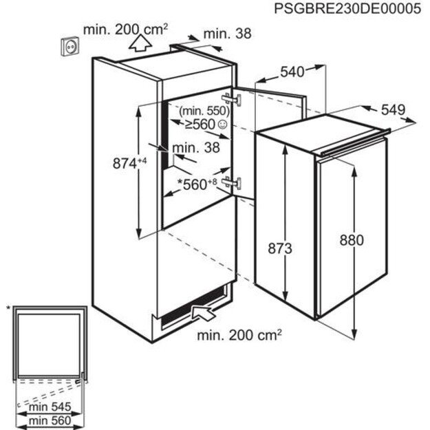 Šaldytuvas ELECTROLUX LFB2AE88S