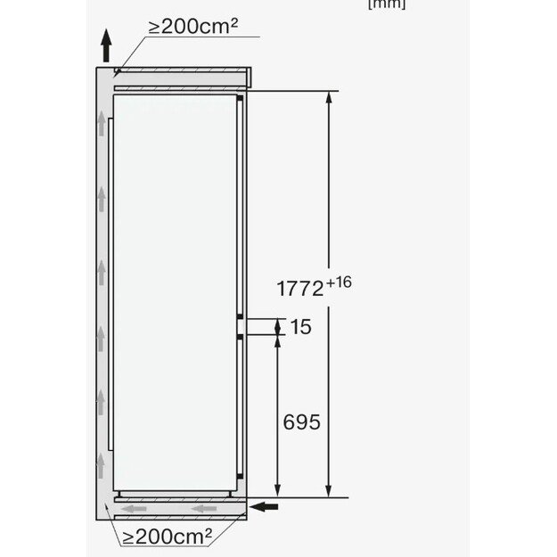 Įmontuojamas šaldytuvas Miele KFN 7795 C, 12445210