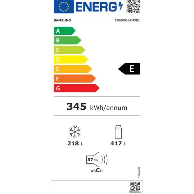 Šaldytuvas Samsung RS65DG54M3B1