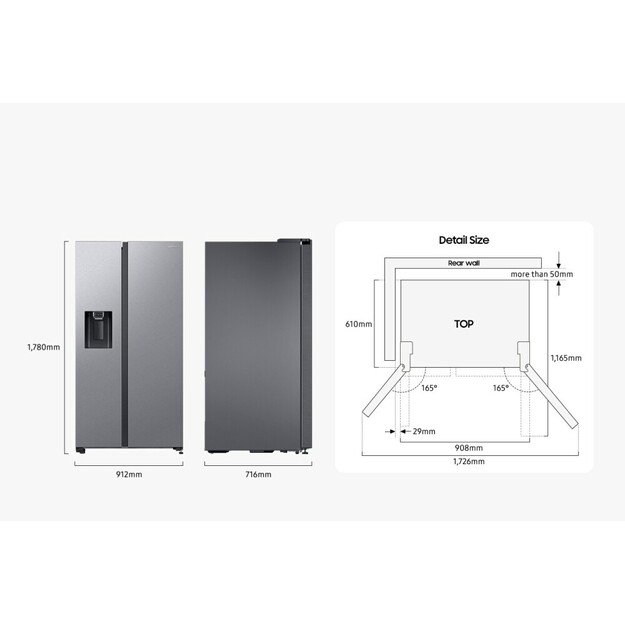 Šaldytuvas Samsung RS65DG54M3B1