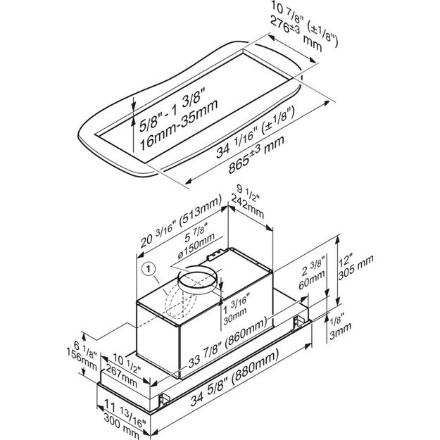 Įmontuojamas gartraukis Miele DA 2698,10851400