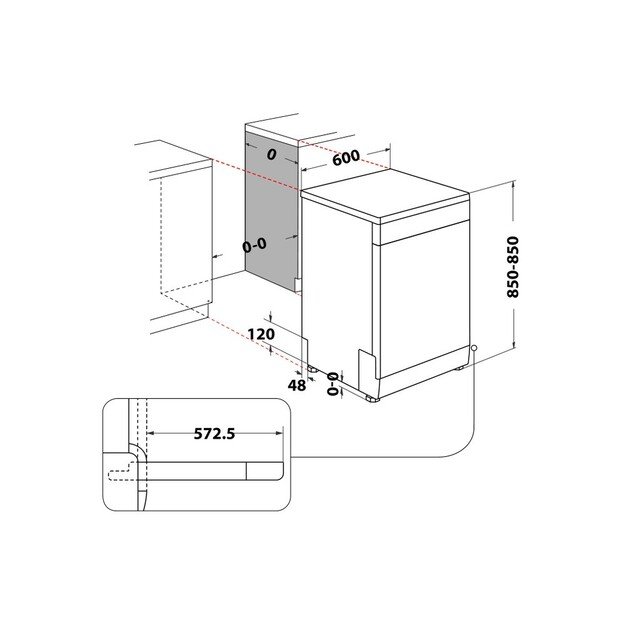 Whirlpool indaplovė Inox  W2F HD624 X