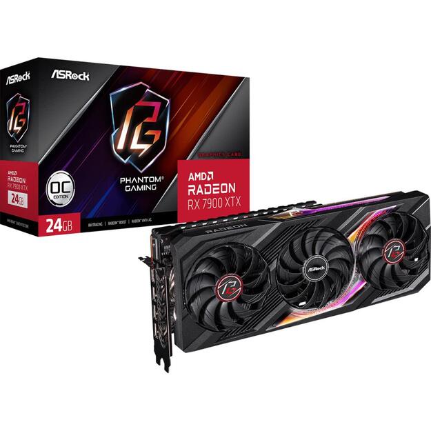 Graphics Card|ASROCK|AMD Radeon RX 7900 XTX|24 GB|GDDR6|384 bit|PCIE 4.0 16x|1xHDMI|3xDisplayPort|RX7900XTXPG24GO