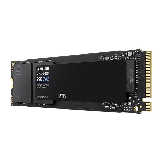 SSD|SAMSUNG|990 EVO|2TB|M.2|PCIe Gen5|NVMe|TLC|Write speed 4200 MBytes/sec|Read speed 5000 MBytes/sec|2.38mm|TBW 1200 TB|MZ-V9E2T0BW