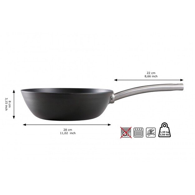 Anglies plieno WOK keptuvė Skottsberg 24/28cm : Keptuvės dydis - 28cm 4