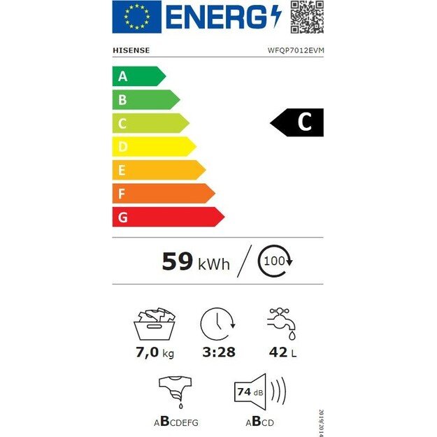 Skalbimo mašina HISENSE WFQP7012EVM