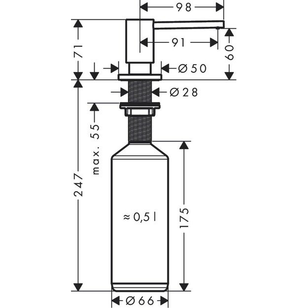 Muilo dozatorius Hansgrohe A41 40438800