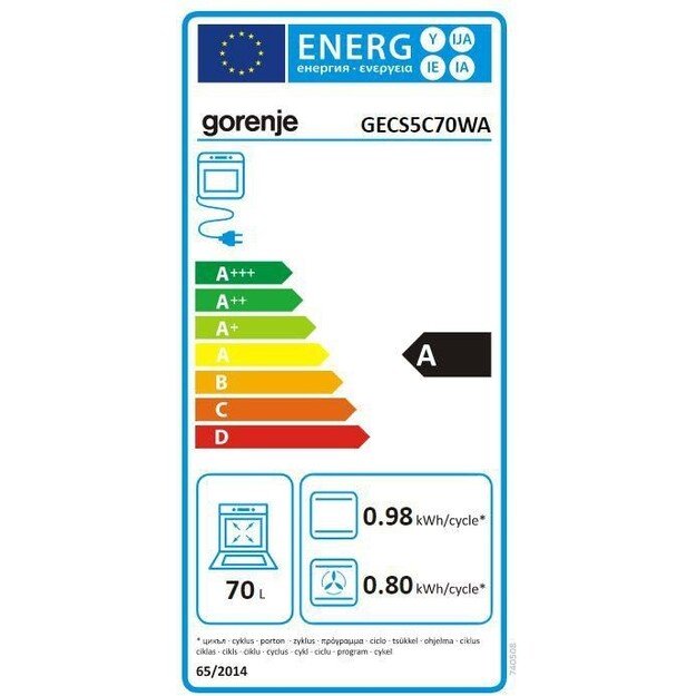 Elektrinė viryklė Gorenje GECS5C70WA