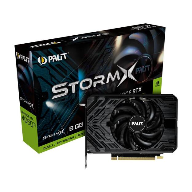 Graphics Card|PALIT|NVIDIA GeForce RTX 4060 Ti|8 GB|GDDR6|128 bit|PCIE 4.0 16x|GPU 2310 MHz|Dual Slot Fansink|1xHDMI|3xDisplayPort|NE6406T019P1-1060F