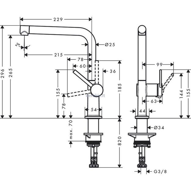 Virtuvinis maišytuvas Hansgrohe Talis M54 72840670