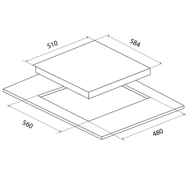 Įmontuojama dujinė kaitlentė MPM MPM-60-GMH-19 2