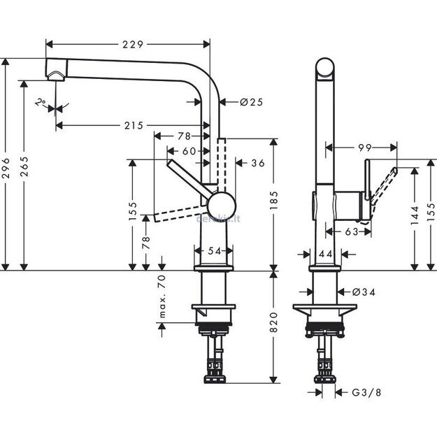 Virtuvinis maišytuvas Hansgrohe Talis M54 72840670 1
