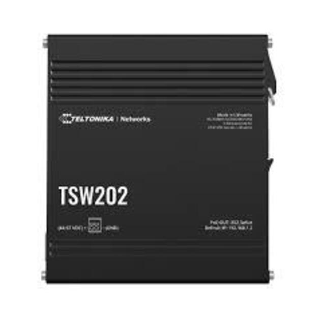 Switch|TELTONIKA|TSW202|Type L2|2xSFP|8xRJ45|PoE+ ports 8|240 Watts|TSW202