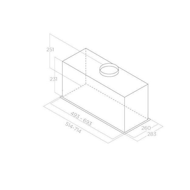Įmontuojamas gartraukis Elica FOLD GR/A/52, PRF0180808 1